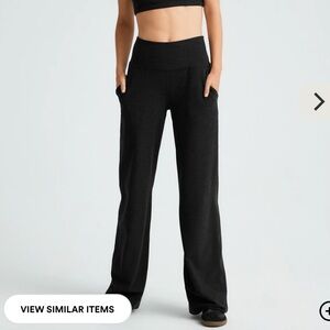 EUC Beyond Yoga Spacedye Laid Back Wide Leg Pant, Darkest Night, Sz Large